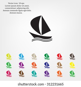 yacht vector icon