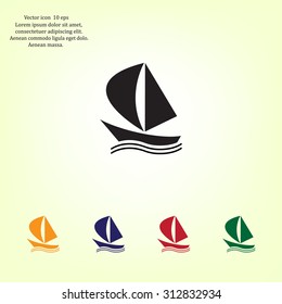 yacht vector icon