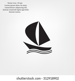yacht vector icon