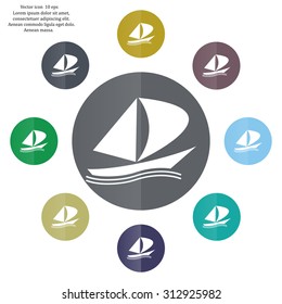 yacht vector icon
