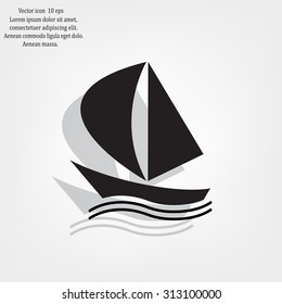 yacht vector icon