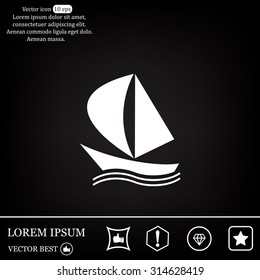 yacht vector icon