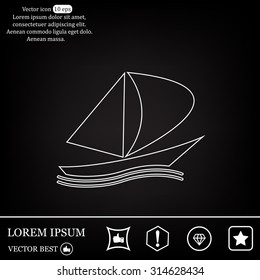 yacht vector icon