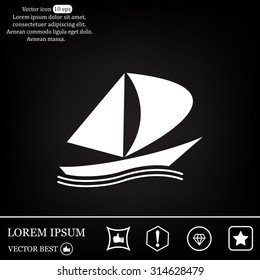 yacht vector icon