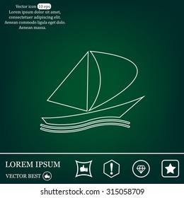 yacht vector icon