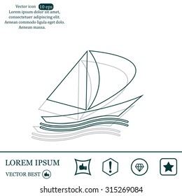 yacht vector icon