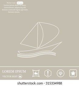yacht vector icon