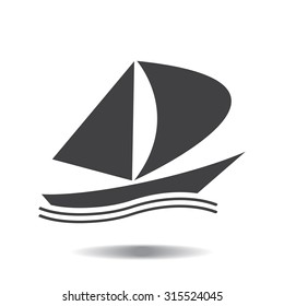 yacht vector icon