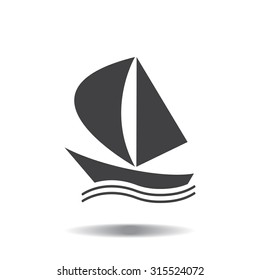yacht vector icon
