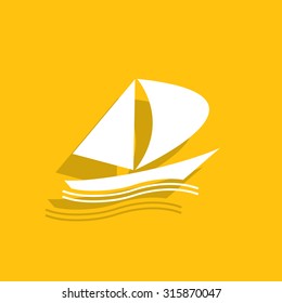 yacht vector icon