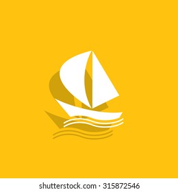 yacht vector icon