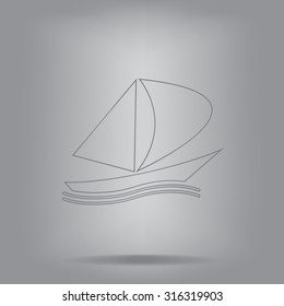 yacht vector icon