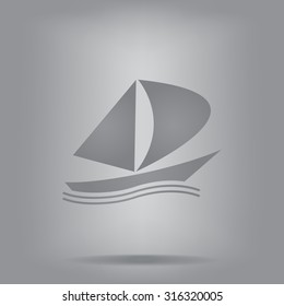 yacht vector icon