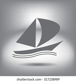 yacht vector icon