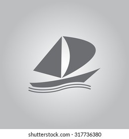 yacht vector icon