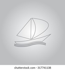 yacht vector icon