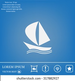 yacht vector icon