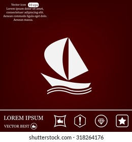 yacht vector icon