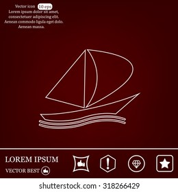 yacht vector icon