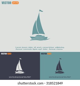 yacht vector icon