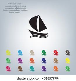 yacht vector icon