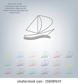 yacht vector icon