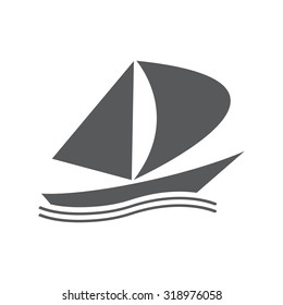 yacht vector icon