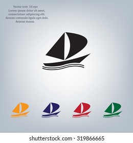 yacht vector icon