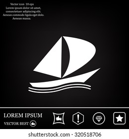 yacht vector icon