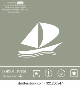 yacht vector icon