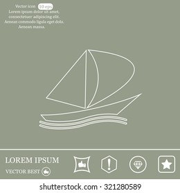 yacht vector icon