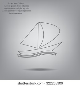 yacht vector icon