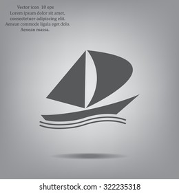 yacht vector icon