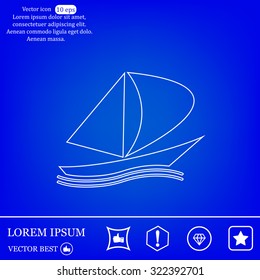 yacht vector icon