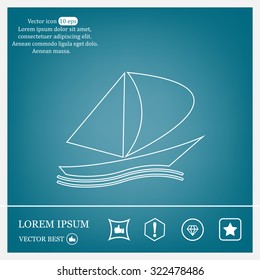 yacht vector icon