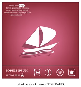 yacht vector icon