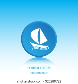 yacht vector icon