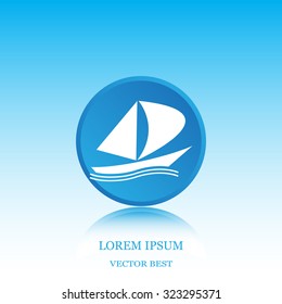 yacht vector icon