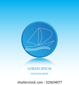 yacht vector icon