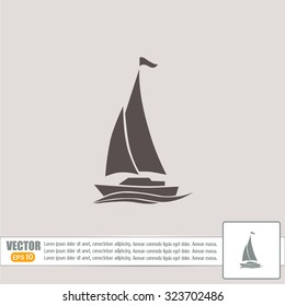 yacht vector icon