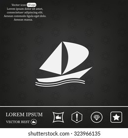 yacht vector icon