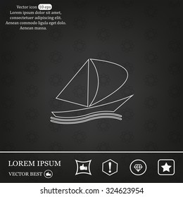 yacht vector icon