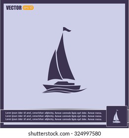 yacht vector icon