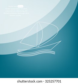 yacht vector icon