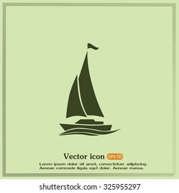 yacht vector icon
