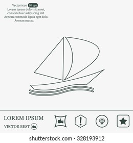 yacht vector icon