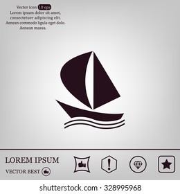 yacht vector icon