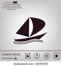 yacht vector icon