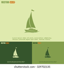 yacht vector icon