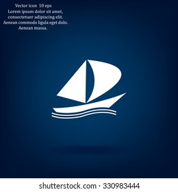 yacht vector icon